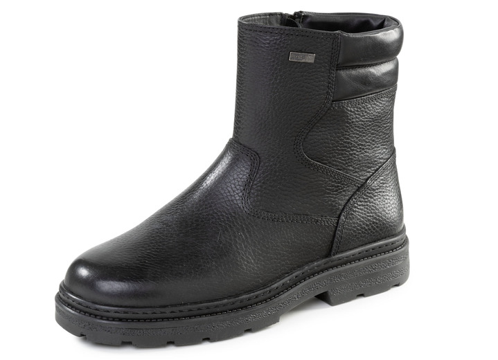 Laarsjes - GINO GALANTE, gevoerde herenlaarzen, winterschoenen, met lamsvacht, in Größe 040 bis 046, in Farbe SCHWARZ Ansicht 1