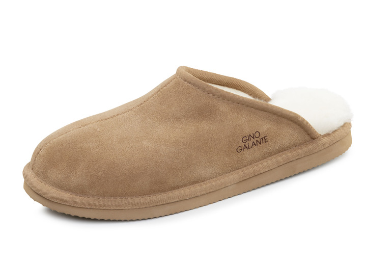 Stiefeletten - Hausschuhe, in Größe 041 bis 047, in Farbe CAMEL Ansicht 1