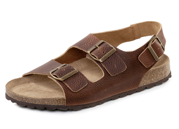 Sandalen & slippers - GINO GALANTE, klassieke herensandalen, breedte H, met verstelbare sluitingen, in Größe 040 bis 046, in Farbe BRAUN Ansicht 1