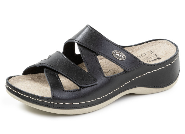 Sandalen & slippers - ELENA EDEN muiltjes van nappaleer, in Größe 036 bis 042, in Farbe SCHWARZ Ansicht 1