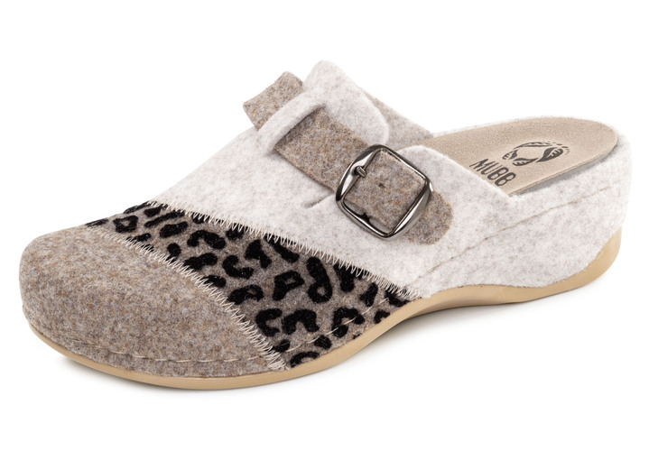 SALE % - Mubb, klassische Damen-Hausschuhe, Weite H, mit herausnehmbarem Fußbett, in Größe 036 bis 042, in Farbe BEIGE Ansicht 1