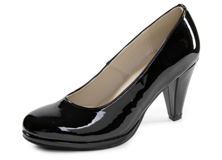 Pumps en ballerina‘s - Andrea Conti, chique damespumps, gemaakt van glanzend lakleer, in Größe 036 bis 042, in Farbe ZWART Ansicht 1