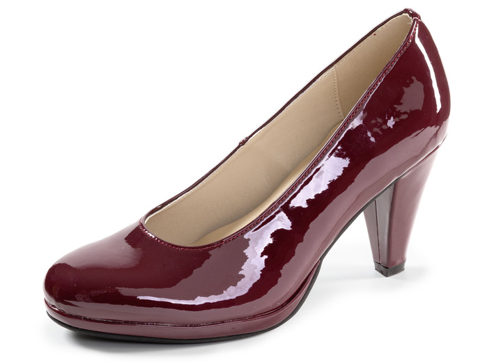 Pumps en ballerina‘s - Andrea Conti, chique damespumps, gemaakt van glanzend lakleer, in Größe 036 bis 042, in Farbe BORDEAUX Ansicht 1