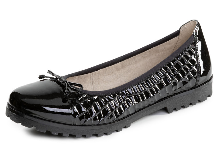 Pumps en ballerina‘s - ELENA EDEN, elegante damesballerina's, breedte G, met elastische band, in Größe 036 bis 042, in Farbe ZWART Ansicht 1