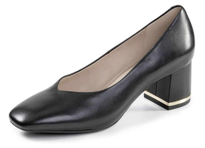 Pumps en ballerina‘s - ELENA EDEN, elegante damespumps, wijdte G, met leren voering, in Größe 3 1/2 bis 8, in Farbe SCHWARZ Ansicht 1