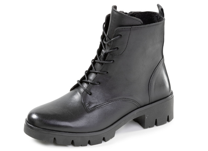 Laarzen & laarsjes - ELENA EDEN, comfortabele dames enkellaarsjes, winterschoenen, breedte H, met uitneembaar voetbed, in Größe 036 bis 042, in Farbe SCHWARZ Ansicht 1
