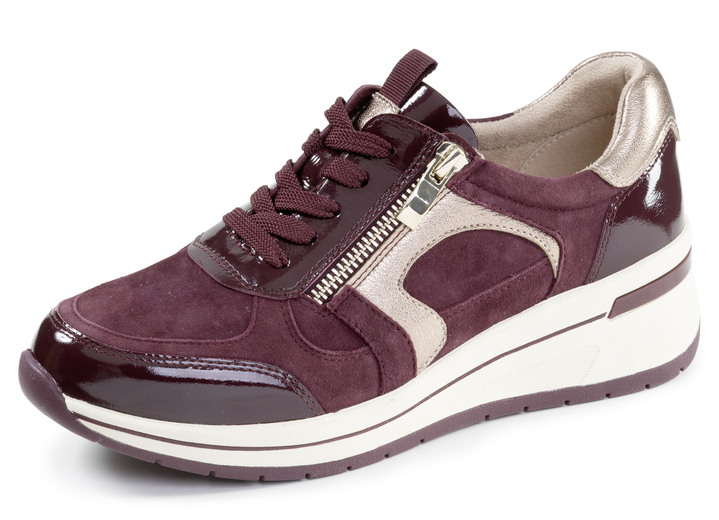 Slipper & Schnürschuhe - Sneaker, in Größe 036 bis 042, in Farbe BORDEAUX-BRONZE Ansicht 1