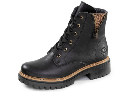 Rieker, trendy dames enkellaarsjes, winterschoenen, met rits