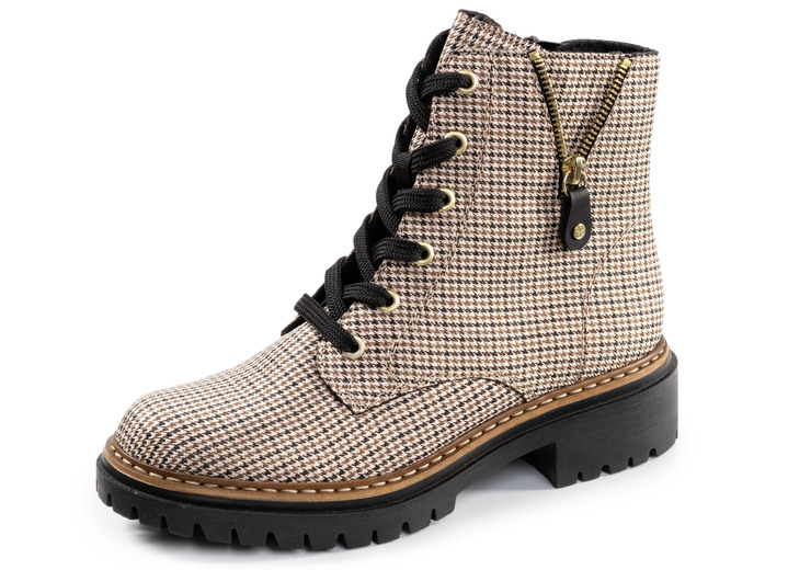 Stiefel & Stiefeletten - Stiefeletten, in Größe 036 bis 042, in Farbe BEIGE-SCHWARZ Ansicht 1