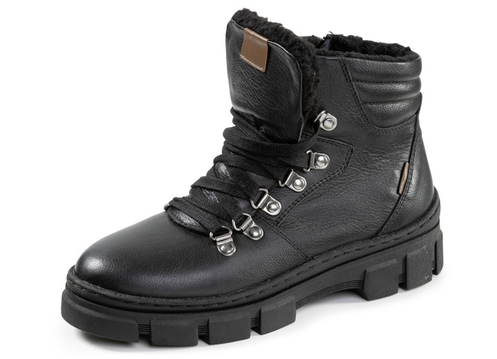 Laarzen & laarsjes - ELENA EDEN, warme dameslaarzen, winterschoenen, breedte H, met uitneembaar voetbed, in Größe 036 bis 042, in Farbe ZWART Ansicht 1