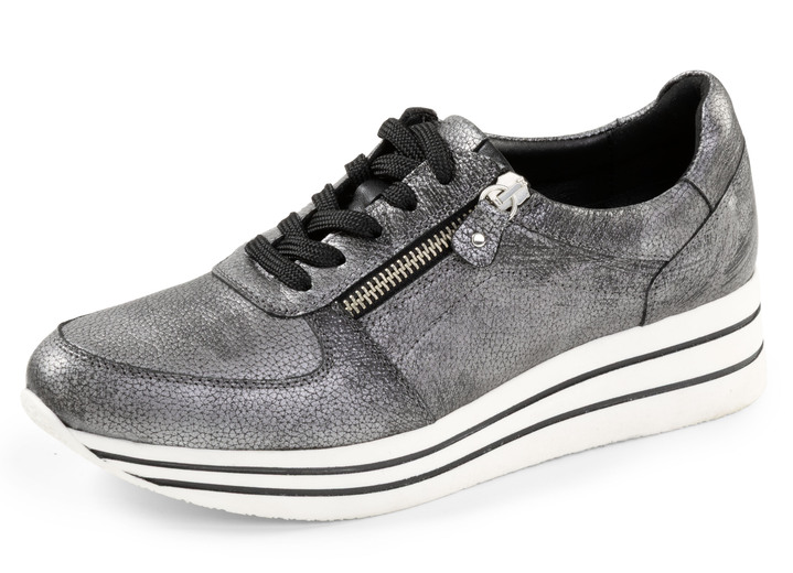 Slipper & Schnürschuhe - Sneaker, in Größe 036 bis 042, in Farbe ALTSILBER Ansicht 1