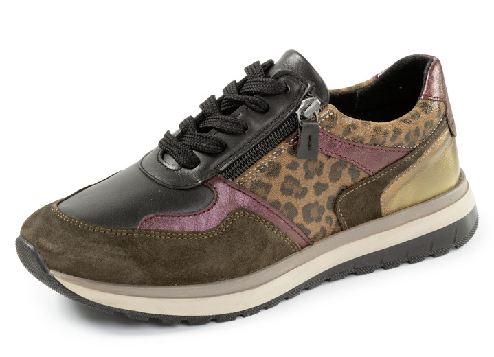 Slipper & Schnürschuhe - Sneaker, in Größe 036 bis 042, in Farbe BRAUN-BUNT Ansicht 1