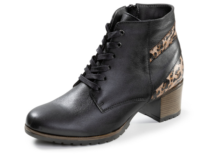 Stiefel & Stiefeletten - Stiefeletten, in Größe 035 bis 041, in Farbe SCHWARZ-BRAUN Ansicht 1