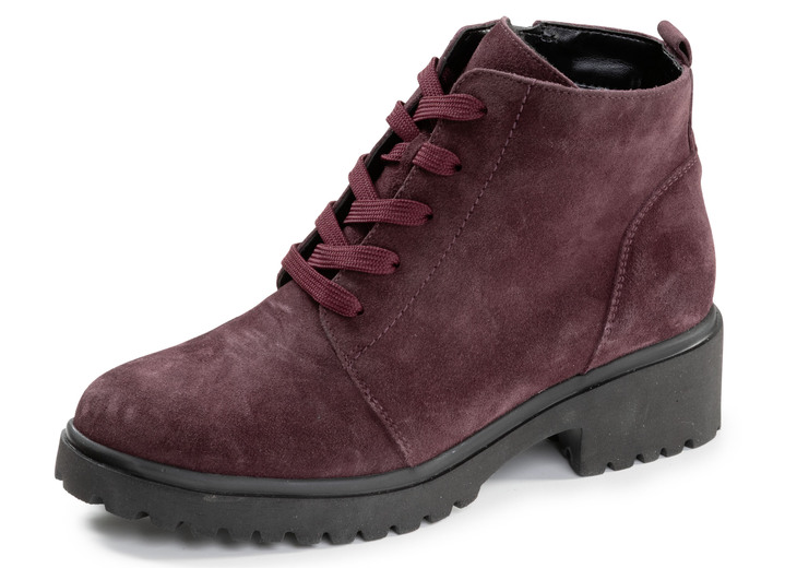 Laarzen & laarsjes - Waldläufer, comfortabele dames enkellaarsjes, winterschoenen, breedte H, met uitneembaar voetbed, in Größe 3 1/2 bis 8, in Farbe BORDEAUX Ansicht 1
