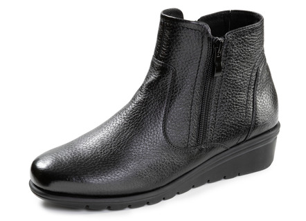 ELENA EDEN, gevoerde dames enkellaarsjes, winterschoenen, breedte G, met rits