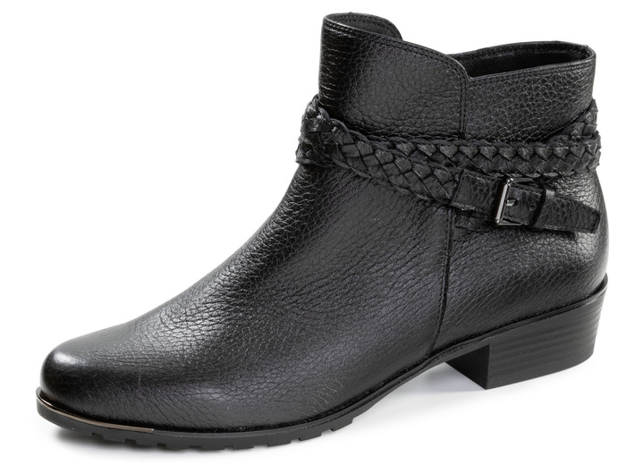 Laarzen & laarsjes - ELENA EDEN, comfortabele dames enkellaarsjes, winterschoenen, breedte G, met rits, in Größe 3 1/2 bis 8, in Farbe ZWART Ansicht 1