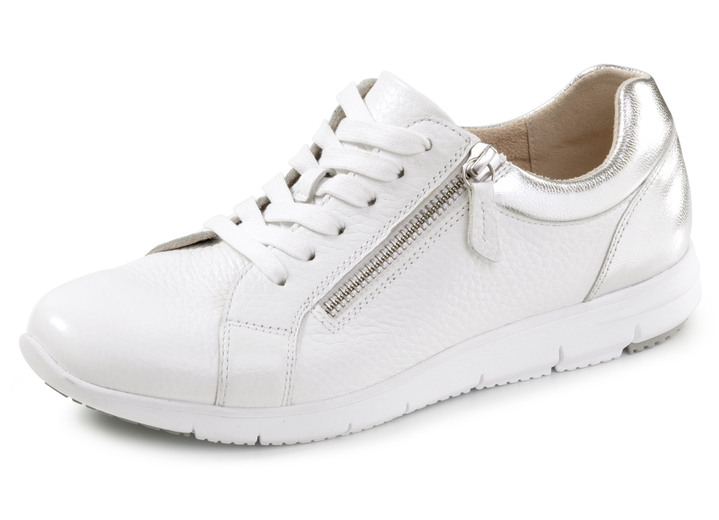 Slipper & Schnürschuhe - Sneaker, in Größe 036 bis 042, in Farbe WEISS-SILBER Ansicht 1