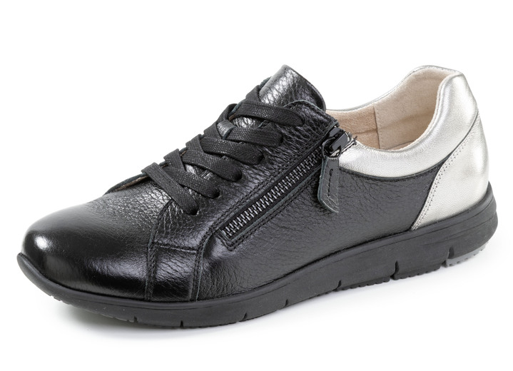 Slipper & Schnürschuhe - Sneaker, in Größe 036 bis 042, in Farbe SCHWARZ-SILBER Ansicht 1