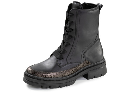 Waldläufer, comfortabele dames enkellaarsjes, winterschoenen, breedte H, met uitneembaar voetbed