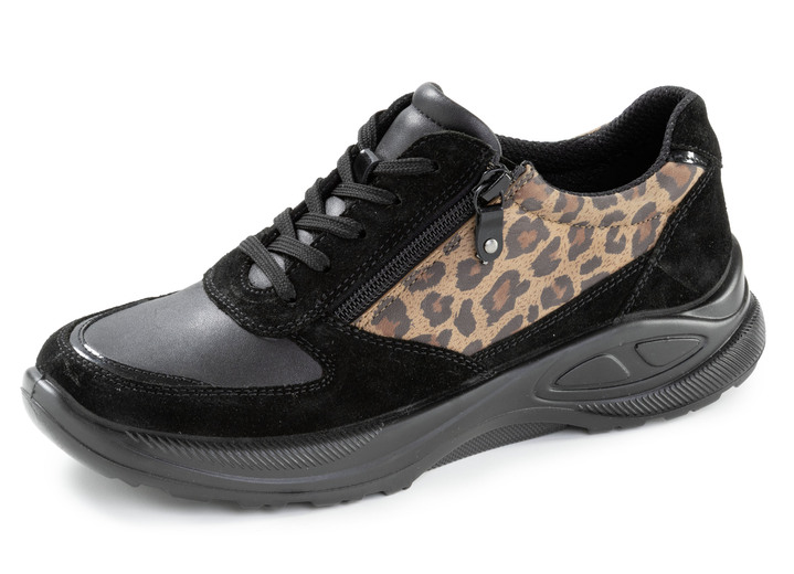 Instappers & veterschoenen - Trendy dames veterschoenen, breedte K, met uitneembaar voetbed, in Größe 036 bis 042, in Farbe SCHWARZ-BRAUN Ansicht 1
