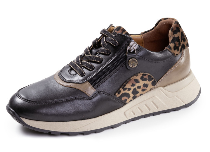 Instappers & veterschoenen - ELENA EDEN, trendy damessneakers, breedte G, met uitneembaar voetbed, in Größe 035 bis 041, in Farbe SCHWARZ-BRAUN Ansicht 1