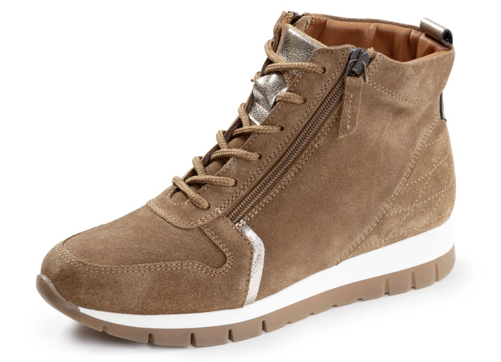 Laarzen & laarsjes - ELENA EDEN, gevoerde dameslaarzen, winterschoenen, breedte G, met uitneembaar voetbed, in Größe 036 bis 042, in Farbe COGNAC Ansicht 1