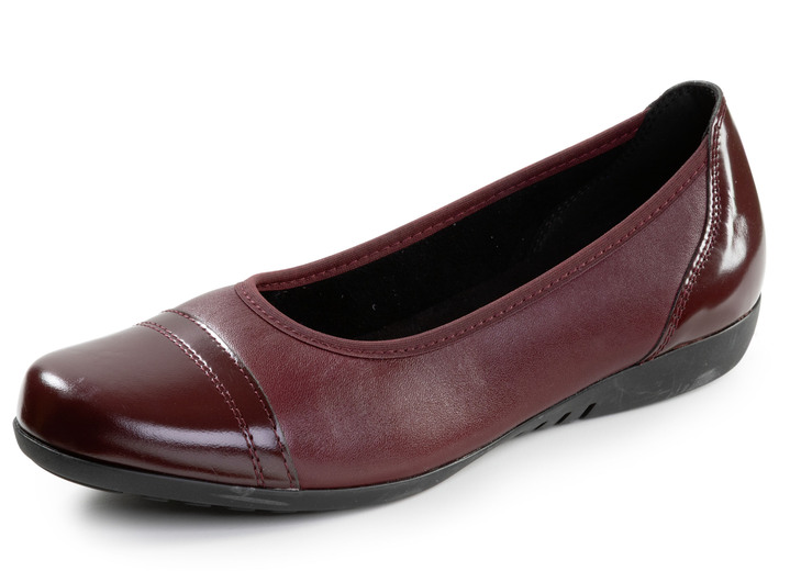 Pumps & ballerina - ELENA EDEN, klassieke damesballerina's, breedte G, met uitneembaar voetbed, in Größe 036 bis 042, in Farbe BURGUND Ansicht 1