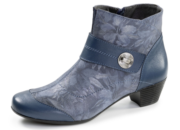 Laarzen & laarsjes - ELENA EDEN, elegante dames enkellaarsjes, breedte G, met uitneembaar voetbed, in Größe 036 bis 042, in Farbe JEANS Ansicht 1