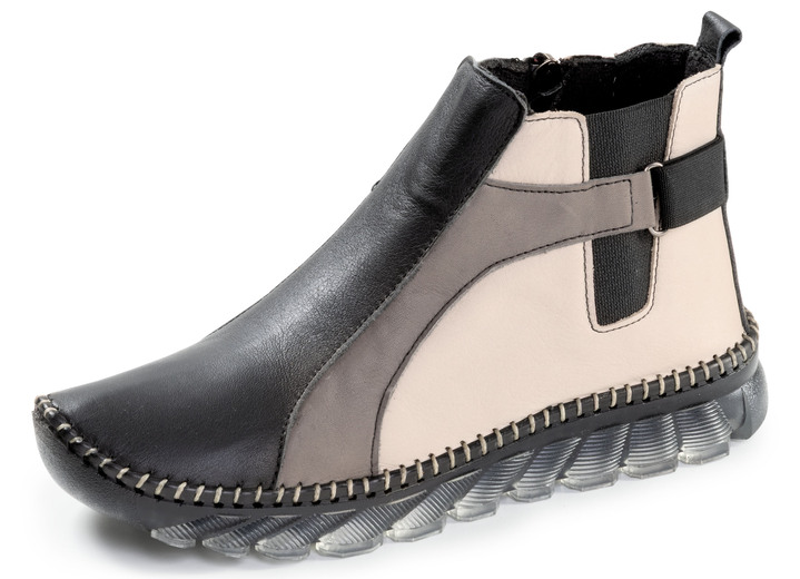 Stiefel & Stiefeletten - Boots, in Größe 036 bis 042, in Farbe SCHWARZ-KIESEL-GRAU Ansicht 1