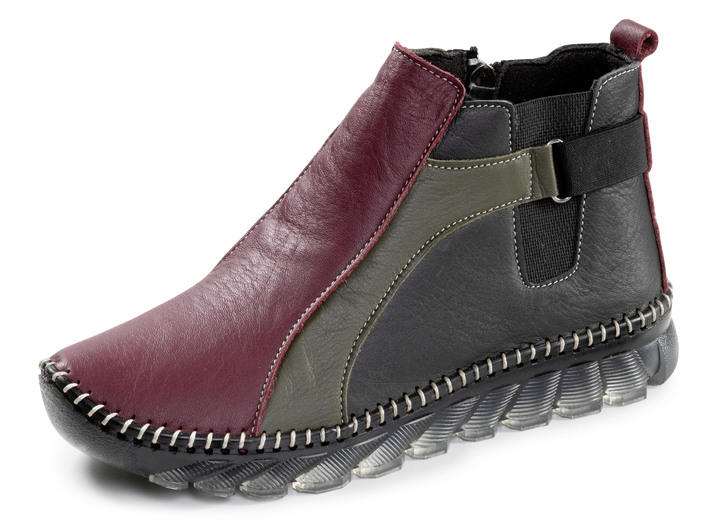 Laarzen & laarsjes - Gemini, trendy dameslaarzen, breedte G, met uitneembaar voetbed, in Größe 036 bis 042, in Farbe BORDEAUX-ZWART-KAKI Ansicht 1