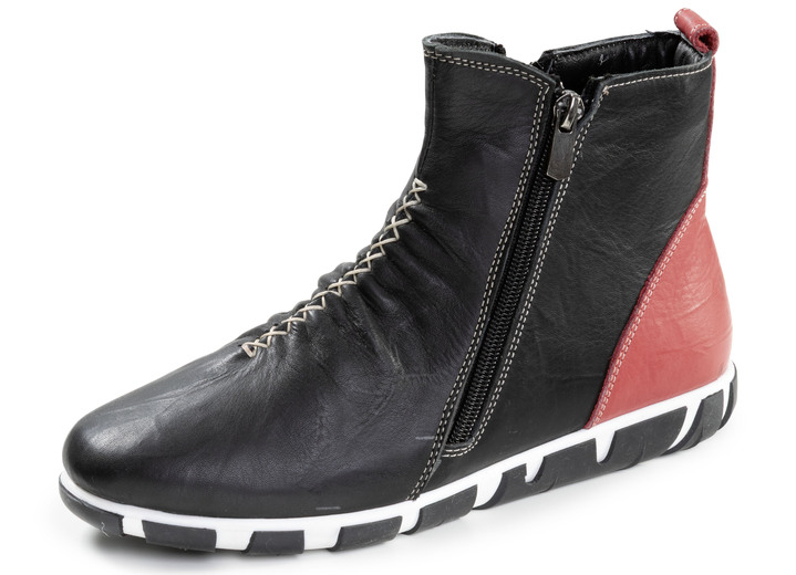 Stiefel & Stiefeletten - Boots, in Größe 036 bis 042, in Farbe SCHWARZ-ROT Ansicht 1