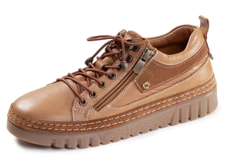 Slipper & Schnürschuhe - Schnürschuhe, in Größe 036 bis 042, in Farbe COGNAC Ansicht 1
