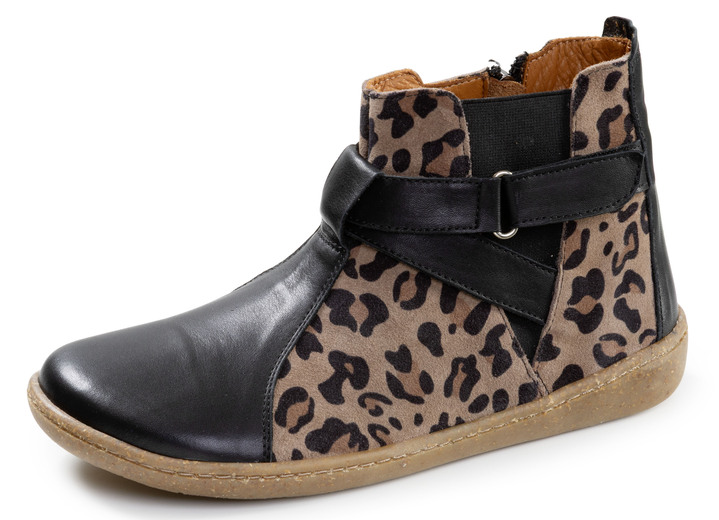 Laarzen & laarsjes - Gemini, trendy damesschoenen op blote voeten, breedte G, met uitneembaar voetbed, in Größe 036 bis 042, in Farbe SCHWARZ-TAUPE Ansicht 1