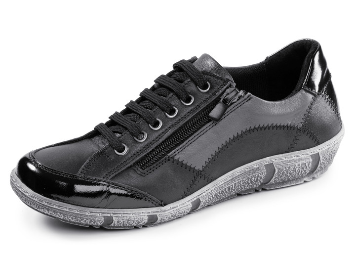 Slipper & Schnürschuhe - Schnürschuhe, in Größe 036 bis 042, in Farbe SCHWARZ-GRAU Ansicht 1