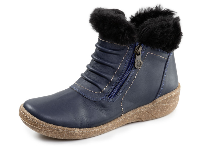 Laarzen & laarsjes - ELENA EDEN, gevoerde dameslaarzen, winterschoenen, breedte G, met uitneembaar voetbed, in Größe 036 bis 042, in Farbe MARINE Ansicht 1