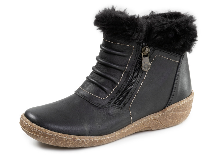 Laarzen & laarsjes - ELENA EDEN, gevoerde dameslaarzen, winterschoenen, breedte G, met uitneembaar voetbed, in Größe 036 bis 042, in Farbe SCHWARZ Ansicht 1