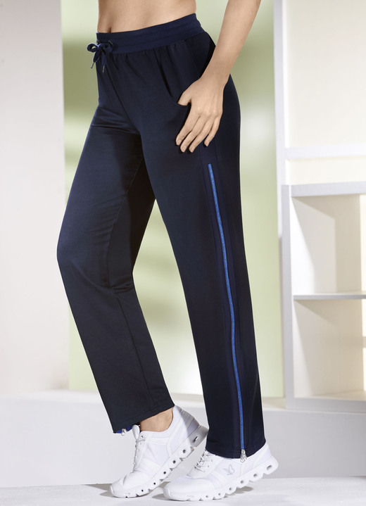 Freizeithosen - Freizeithose, in Größe 019 bis 052, in Farbe MARINE-ROYALBLAU Ansicht 1