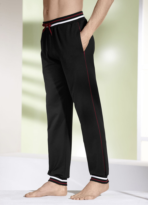 Plantier - Broek met geribbelde boorden Plantier - Broek met geribbelde boorden, in Größe 024 bis 062, in Farbe SCHWARZ