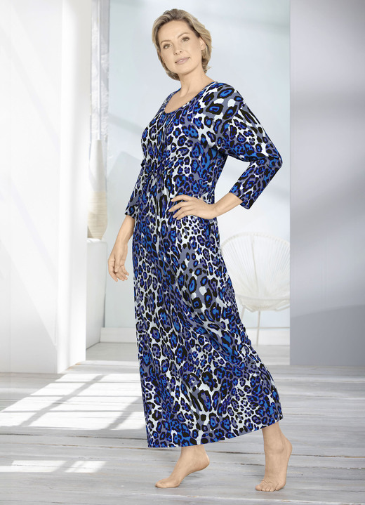 Homewear & vrijetijdsmode - Kaftan - Gemaakt in Duitsland, in Größe 3XL (56/58) bis XXL (52/54), in Farbe MARINE-BLEU-AQUA-BUNT