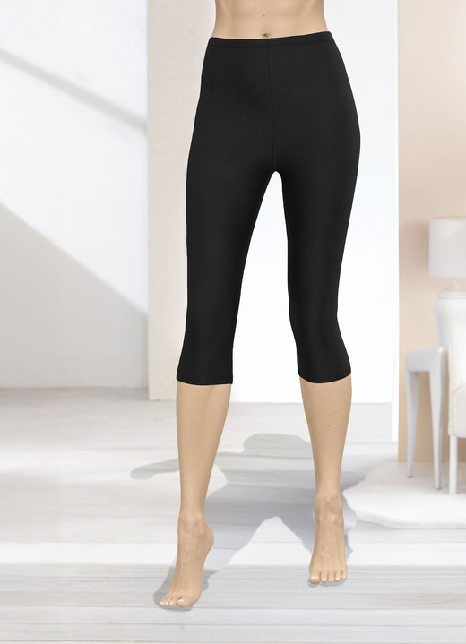 Homewear & vrijetijdsmode - Capri-leggings in pull-on-stijl, in Größe 036 bis 054, in Farbe SCHWARZ Ansicht 1