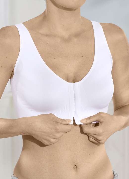 BH zonder beugel - BH met praktische sluiting aan de voorkant, in Größe 3XL bis XXL, in Farbe WIT Ansicht 1