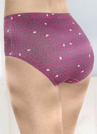 Laurina vierpack slips met kleurrijk printdesign