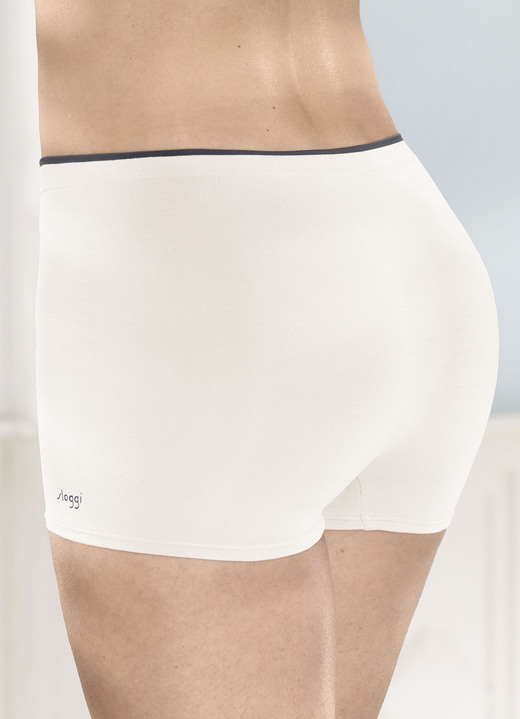 Slips - sloggi twopack broek zonder zijnaden, in Größe L (44/46) bis XXL (52/54), in Farbe ECRU Ansicht 1