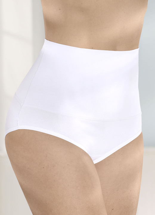 Slips - Drie-pack corrigerende slips met rondom versteviging, in Größe 038 bis 052, in Farbe WEISS Ansicht 1