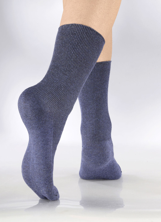 Strümpfe & Strumpfhosen - Sechserpack Socken, in Größe 1 (Schuhgr.35-38) bis 3 (Schuhgr.43-46), in Farbe 2X JEANSBLAU MEL., 2X INDIGOBLAU MEL., 2X MARINE Ansicht 1