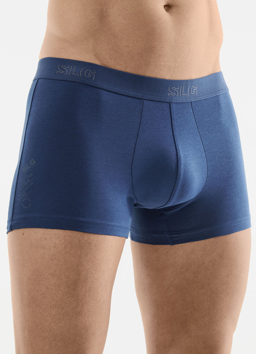 Pants & boxershorts - SLG-tweepak broeken met elastische tailleband, in Größe L bis XXL, in Farbe 1X BLAU, 1X GRAFIT Ansicht 1