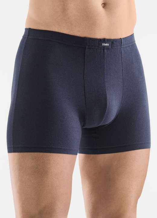 Pants & Boxershorts - Viererpack Longpants, in Größe 3XL bis XXL, in Farbe 1X MARINE, 1X SCHWARZ, 1X ANTHRAZIT MELIERT, 1X HELLGRAU MELIERT Ansicht 1