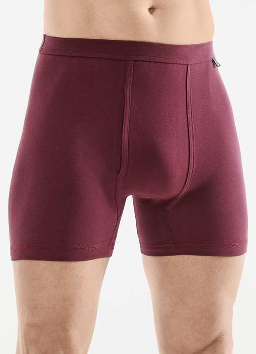 Slips & Unterhosen - Zweierpack Unterhosen, in Größe 005 bis 014, in Farbe 1X RUBINROT, 1X DUNKELGRAU Ansicht 1