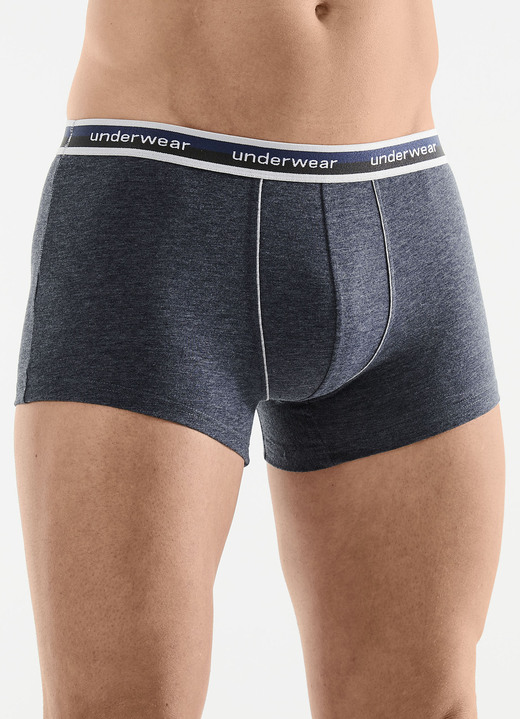 Pants & Boxershorts - Fünferpack Pants, in Größe 005 bis 011, in Farbe 3X JEANSBLAU MELIERT, 2X HELLGRAU MELIERT Ansicht 1