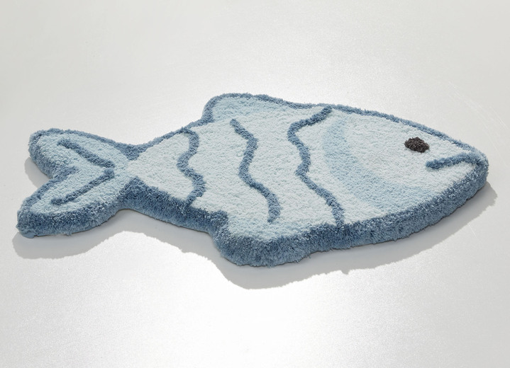 Badgarnituren - Teppich, in Größe 100 (Teppich, 50/ 80 cm) bis 112 (WC-Deckelbezug, 47/ 50 cm), in Farbe BLAU Ansicht 1